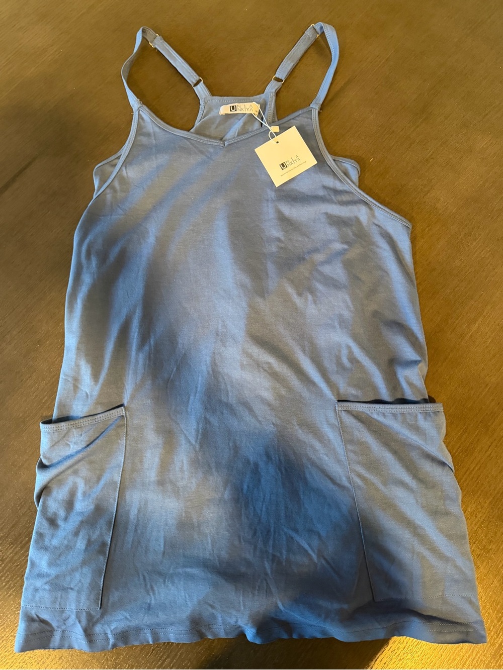 Blue Women's Pocketed romper